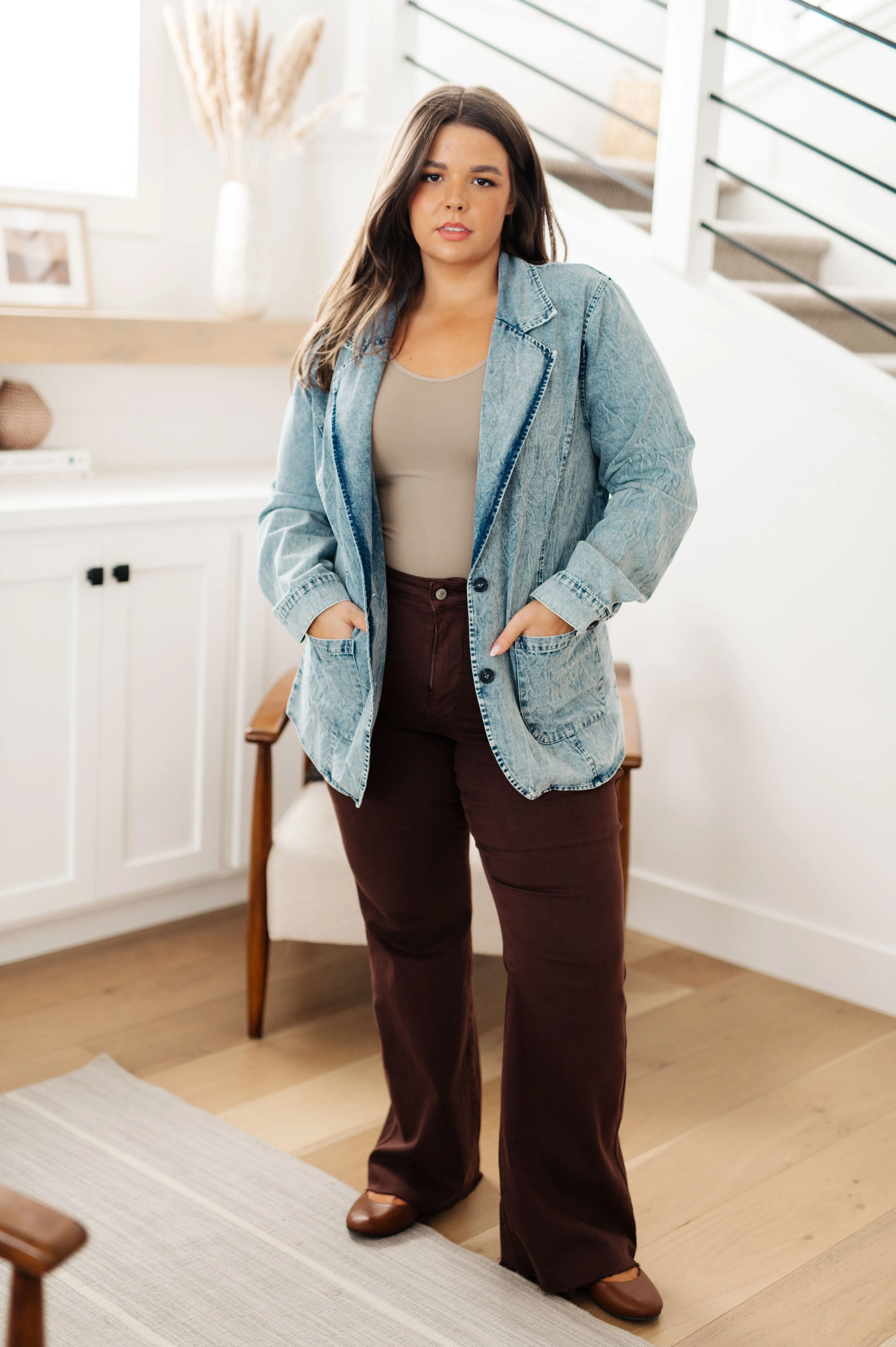 BiBi Business Brunch Denim Blazer