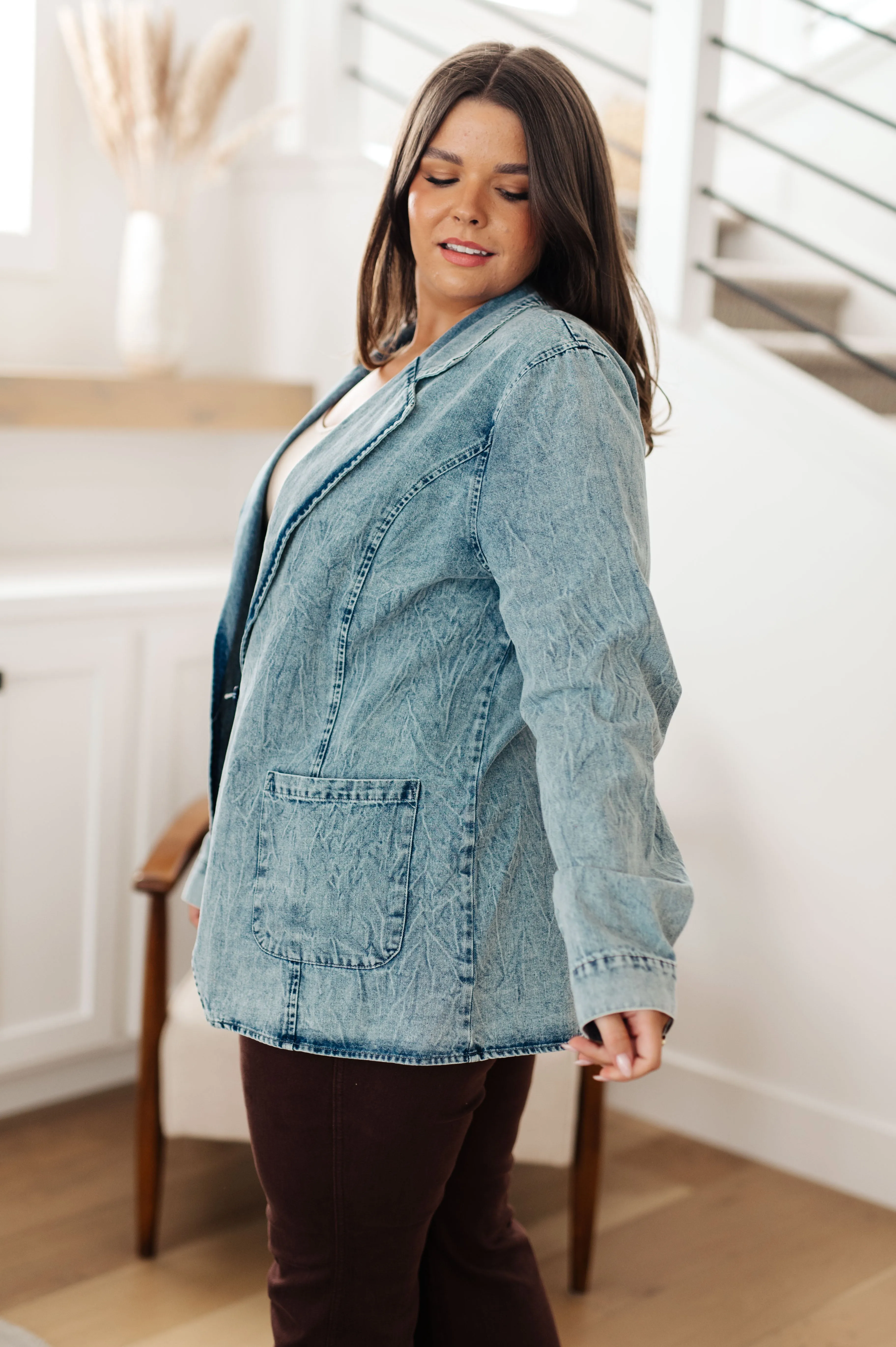 BiBi Business Brunch Denim Blazer