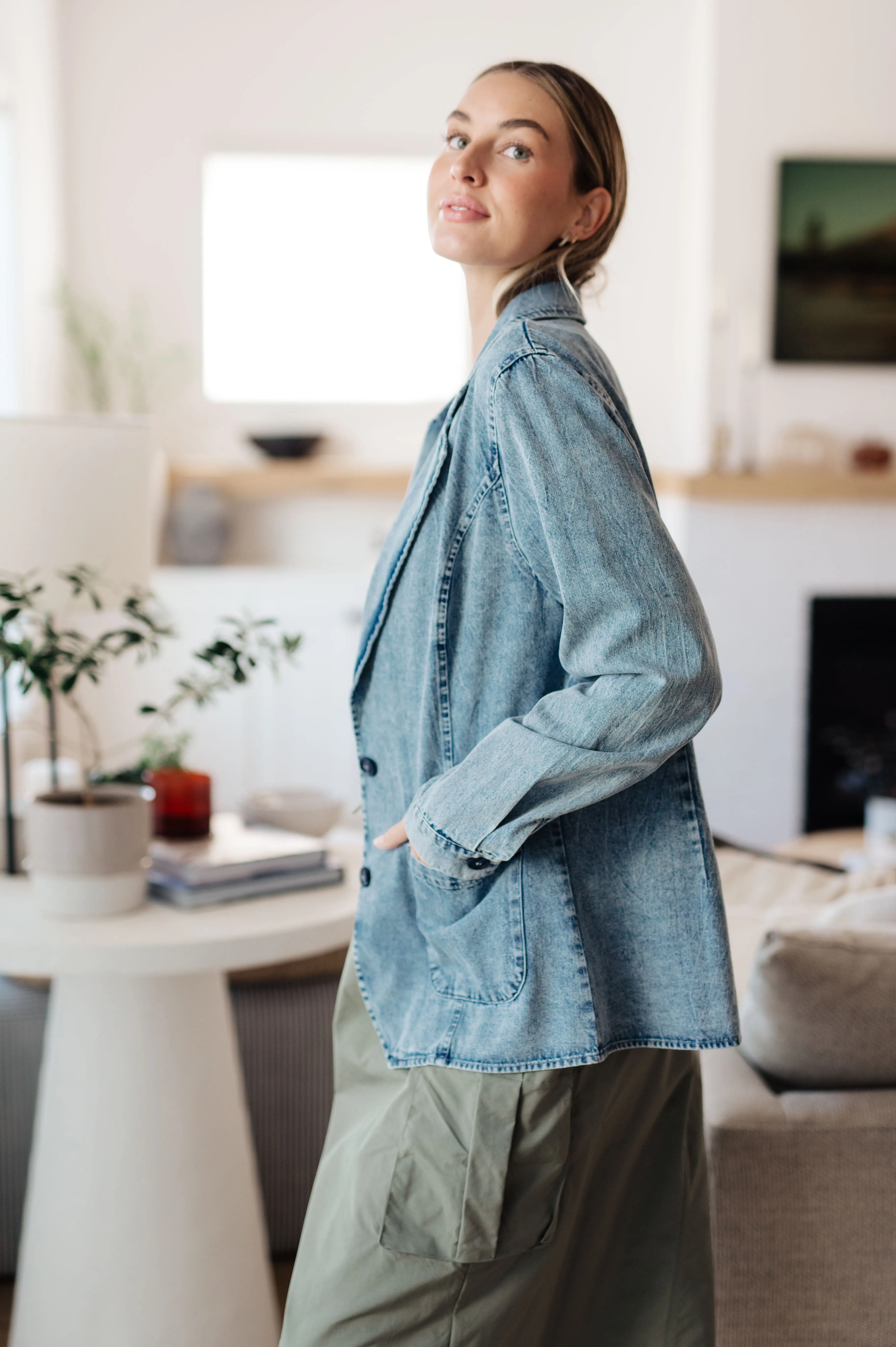 BiBi Business Brunch Denim Blazer