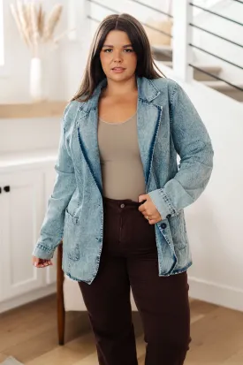 BiBi Business Brunch Denim Blazer