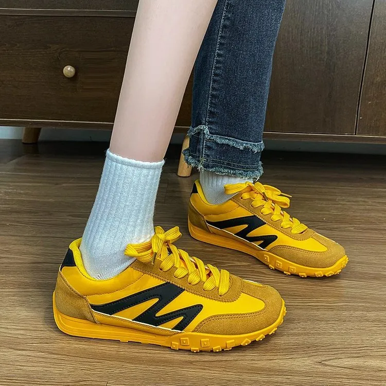 Contrast Round Toe Lace Up Athletic