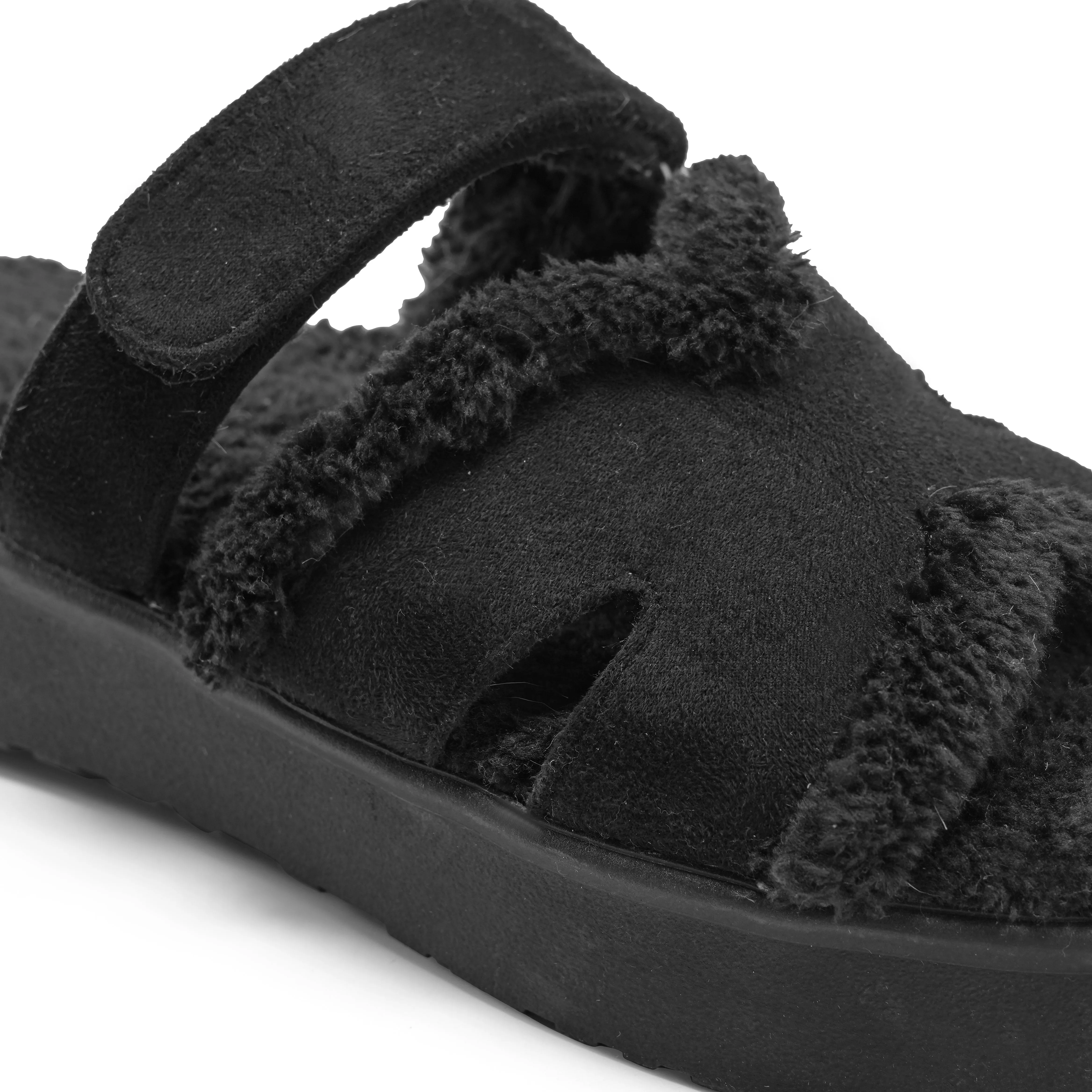 Plush Minimal Slides - Black