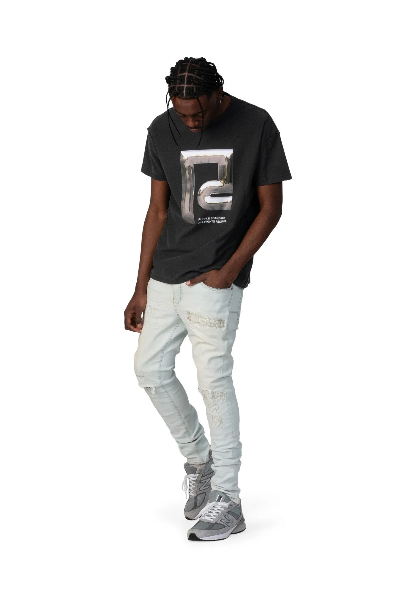 PURPLE BRAND DISTRESS DENIM Mens Apparel