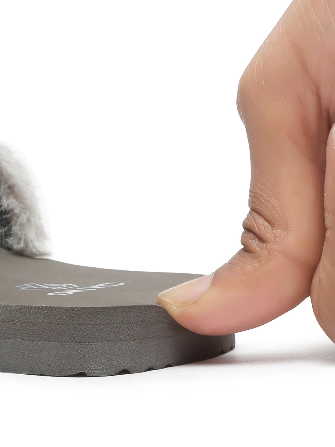Super Comfy Grey Fur Sliders for Girls