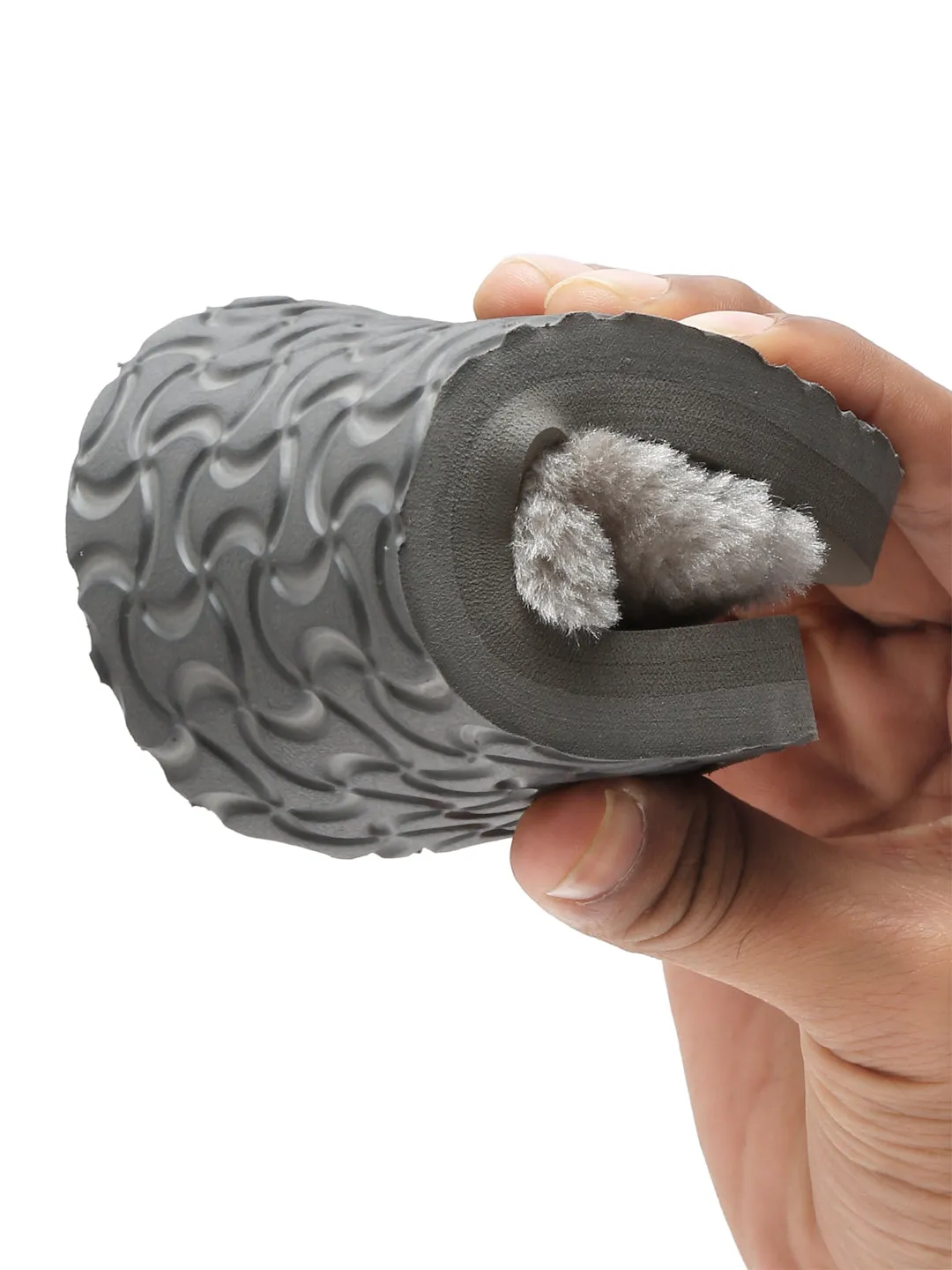 Super Comfy Grey Fur Sliders for Girls