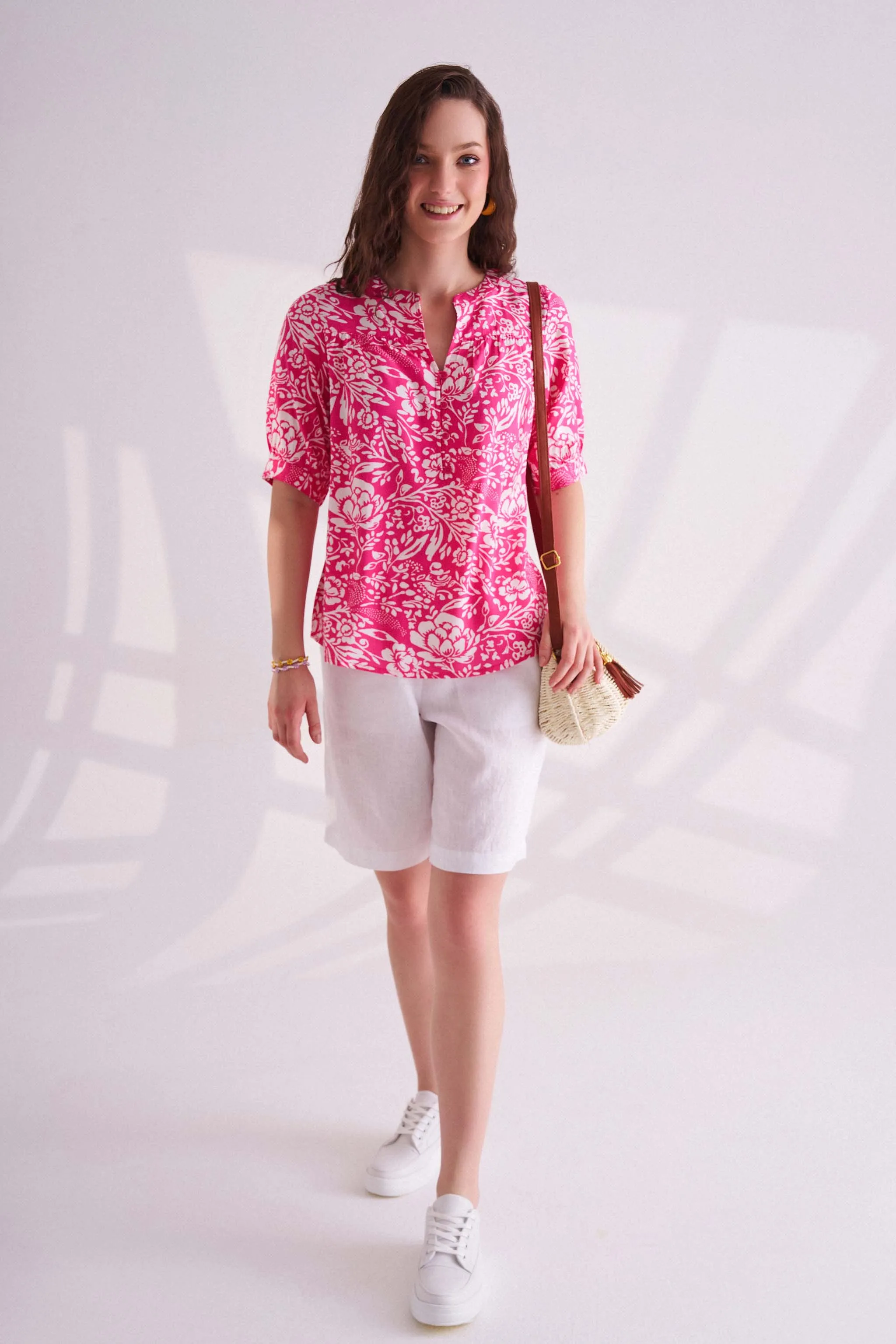 White Linen Shorts
